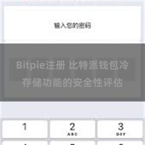 Bitpie注册 比特派钱包冷存储功能的安全性评估