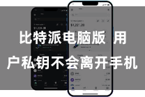 比特派电脑版  用户私钥不会离开手机