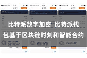 比特派数字加密  比特派钱包基于区块链时刻和智能合约